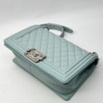 Chanel Boy 25 Lambskin Light Blue SHW