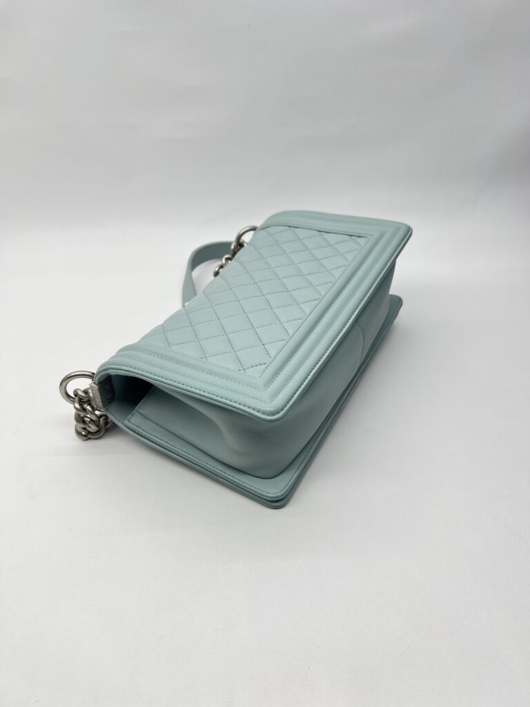 Chanel Boy 25 Lambskin Light Blue SHW