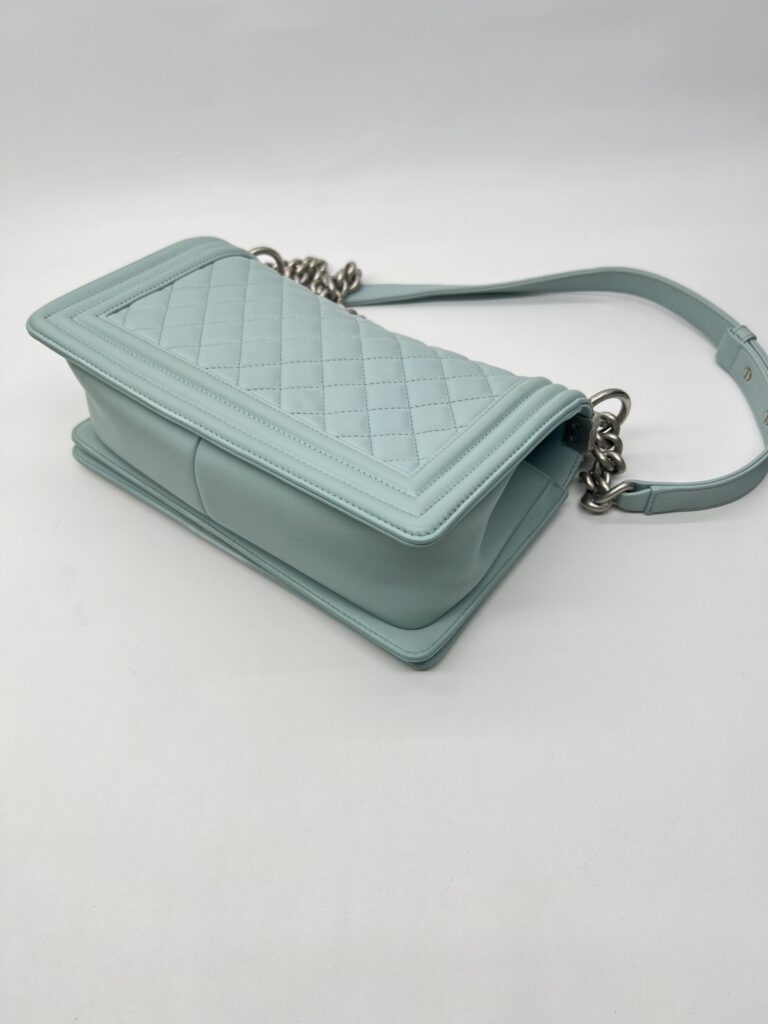 Chanel Boy 25 Lambskin Light Blue SHW