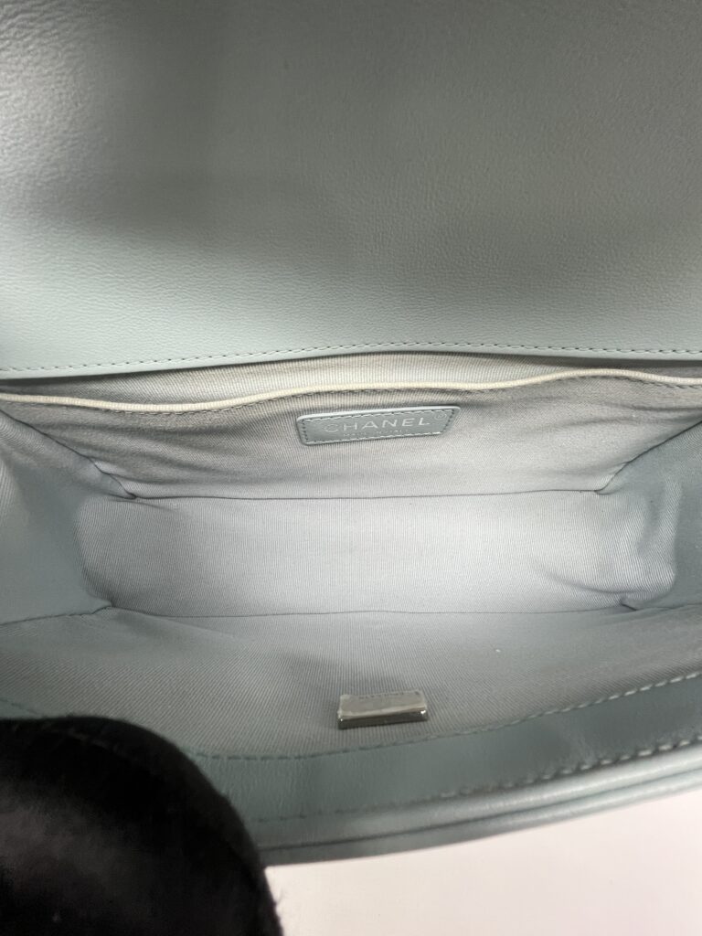 Chanel Boy 25 Lambskin Light Blue SHW