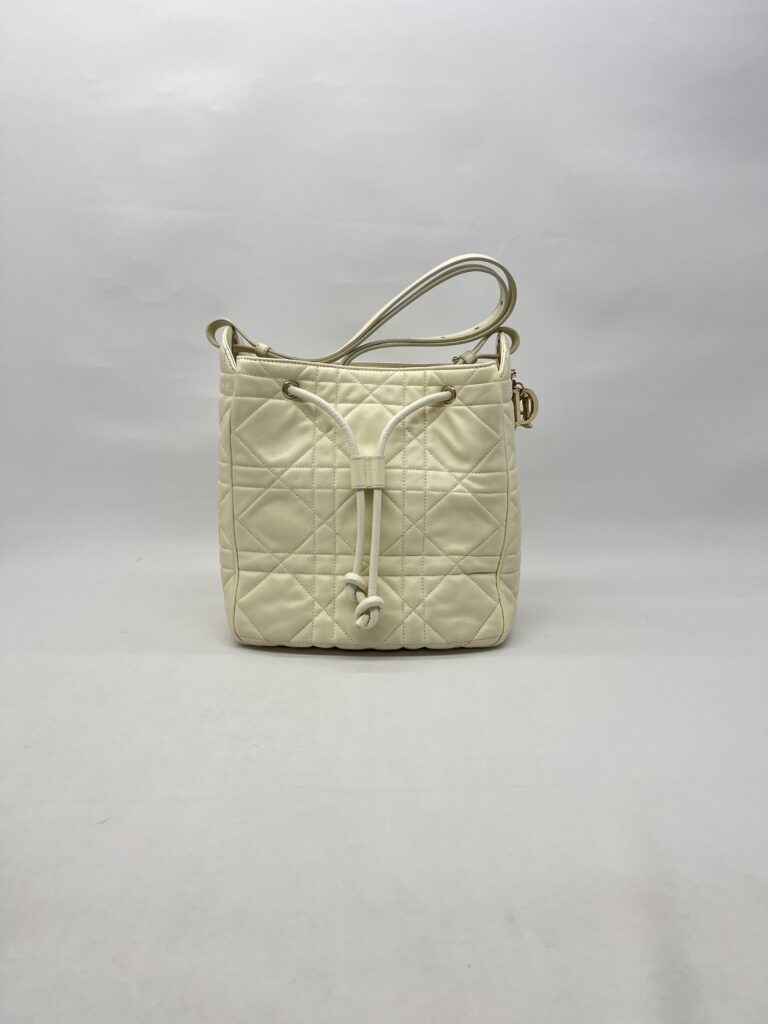 Dior D-Motion Bag White Macrocannage Lambskin GHW