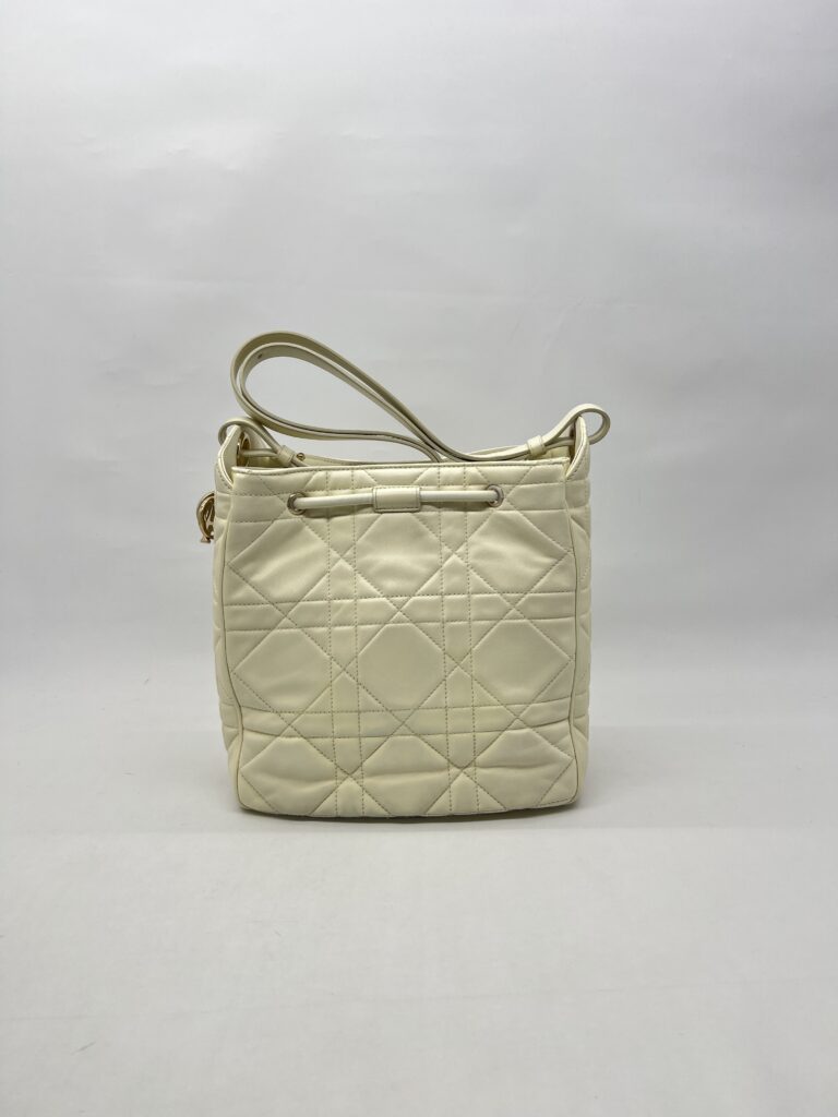 Dior D-Motion Bag White Macrocannage Lambskin GHW