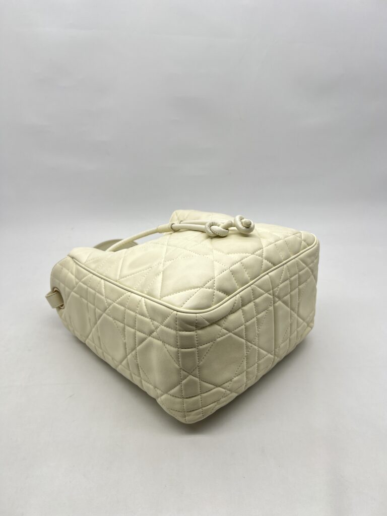 Dior D-Motion Bag White Macrocannage Lambskin GHW