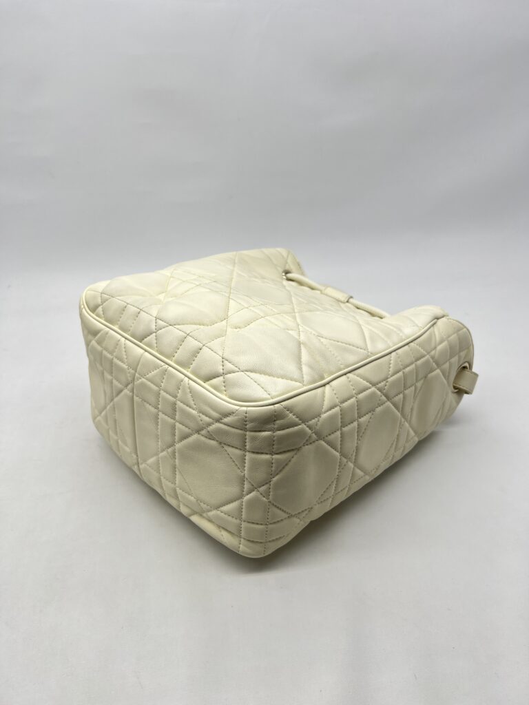Dior D-Motion Bag White Macrocannage Lambskin GHW
