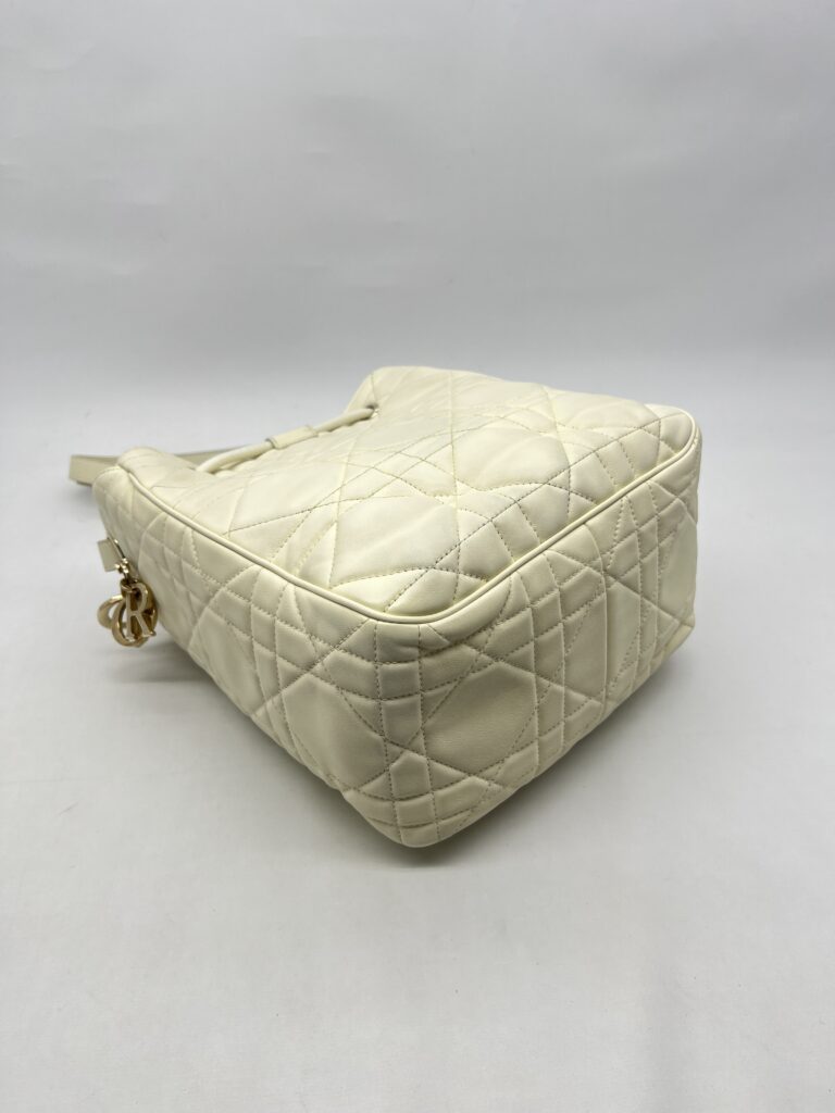 Dior D-Motion Bag White Macrocannage Lambskin GHW