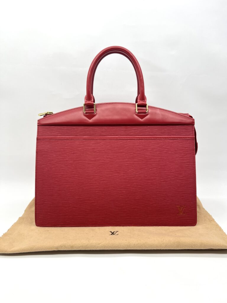 Louis Vitton Riviera Hand Bag Epi Red GHW