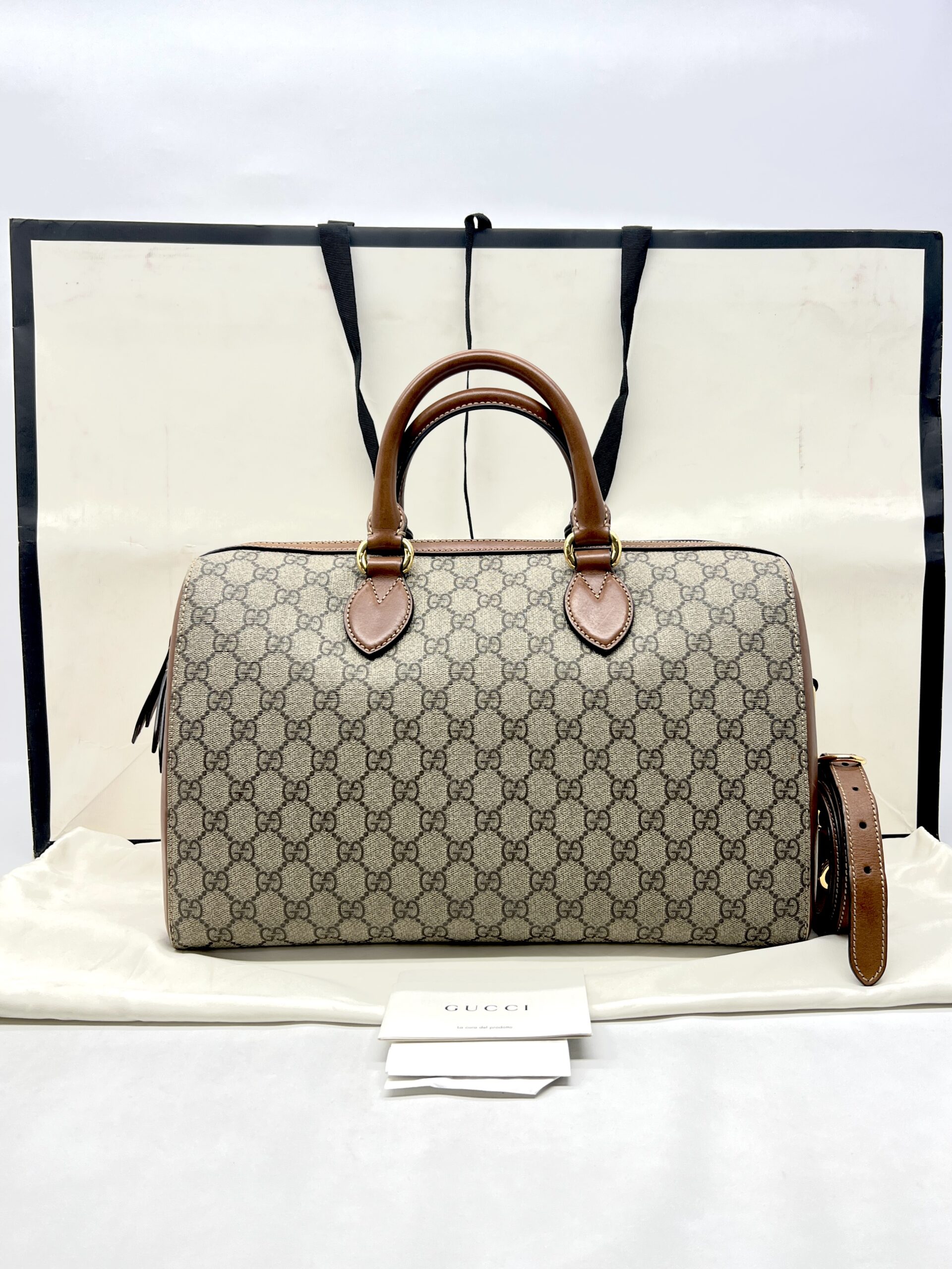Gucci Boston GG Supreme Brown GHW