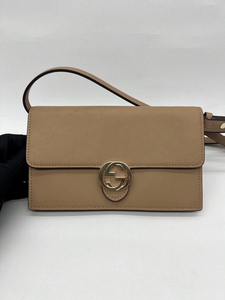 Gucci GG Interlocking Wallet On Strap