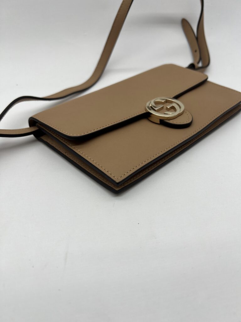 Gucci GG Interlocking Wallet On Strap