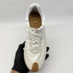 Loewe Flow Runner Suede Nylon Gold Blanc