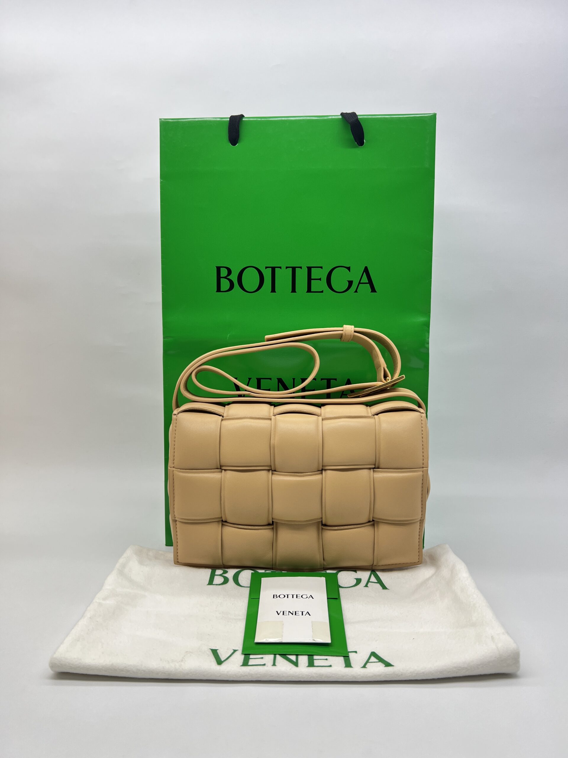 Bottega Veneta Padded Cassette Almond GHW