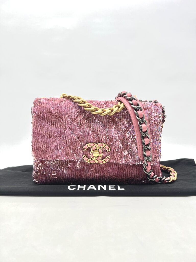 Chanel C19 Pink Sequins GHW SHW RHW