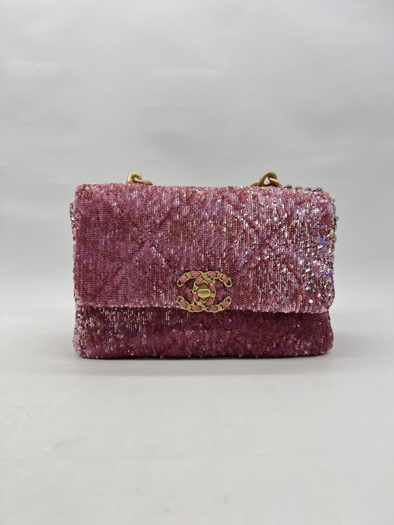 Chanel C19 Pink Sequins GHW SHW RHW