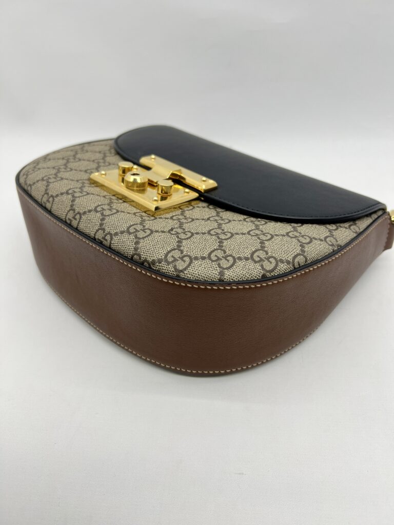Gucci Web Padlock GG Supreme Brown Black GHW