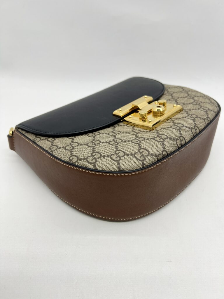 Gucci Web Padlock GG Supreme Brown Black GHW