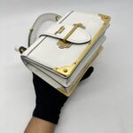 Prada Cahier City Calf Saffiano Bianco