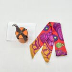 Hermes Twilly Epaulettes Rouge/Ocre/Fuchsia