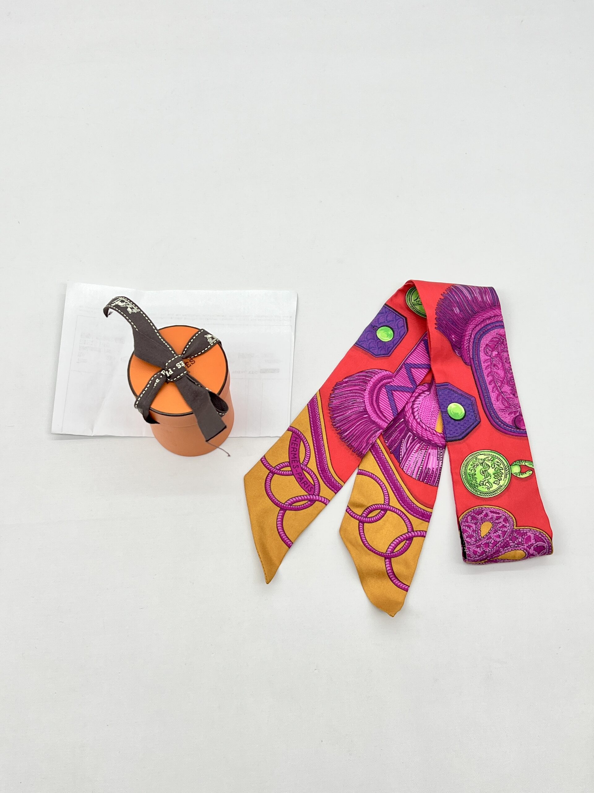 Hermes Twilly Epaulettes Rouge/Ocre/Fuchsia