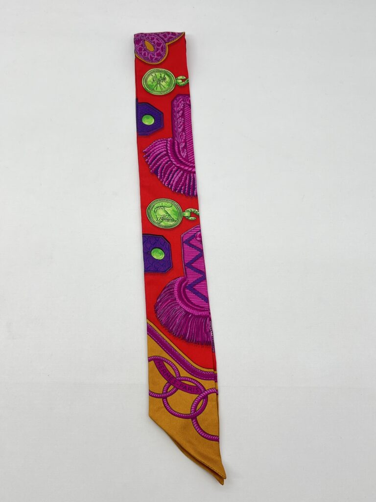 Hermes Twilly Epaulettes Rouge/Ocre/Fuchsia