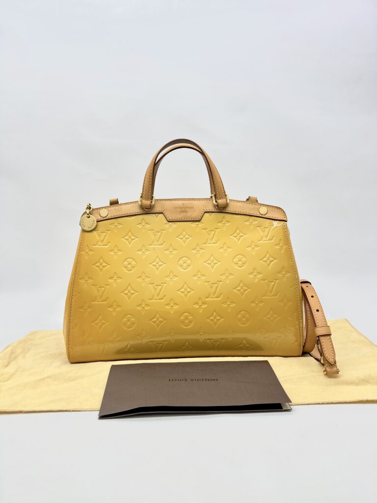 Louis Vuitton Brea MM Vernis Yellow GHW