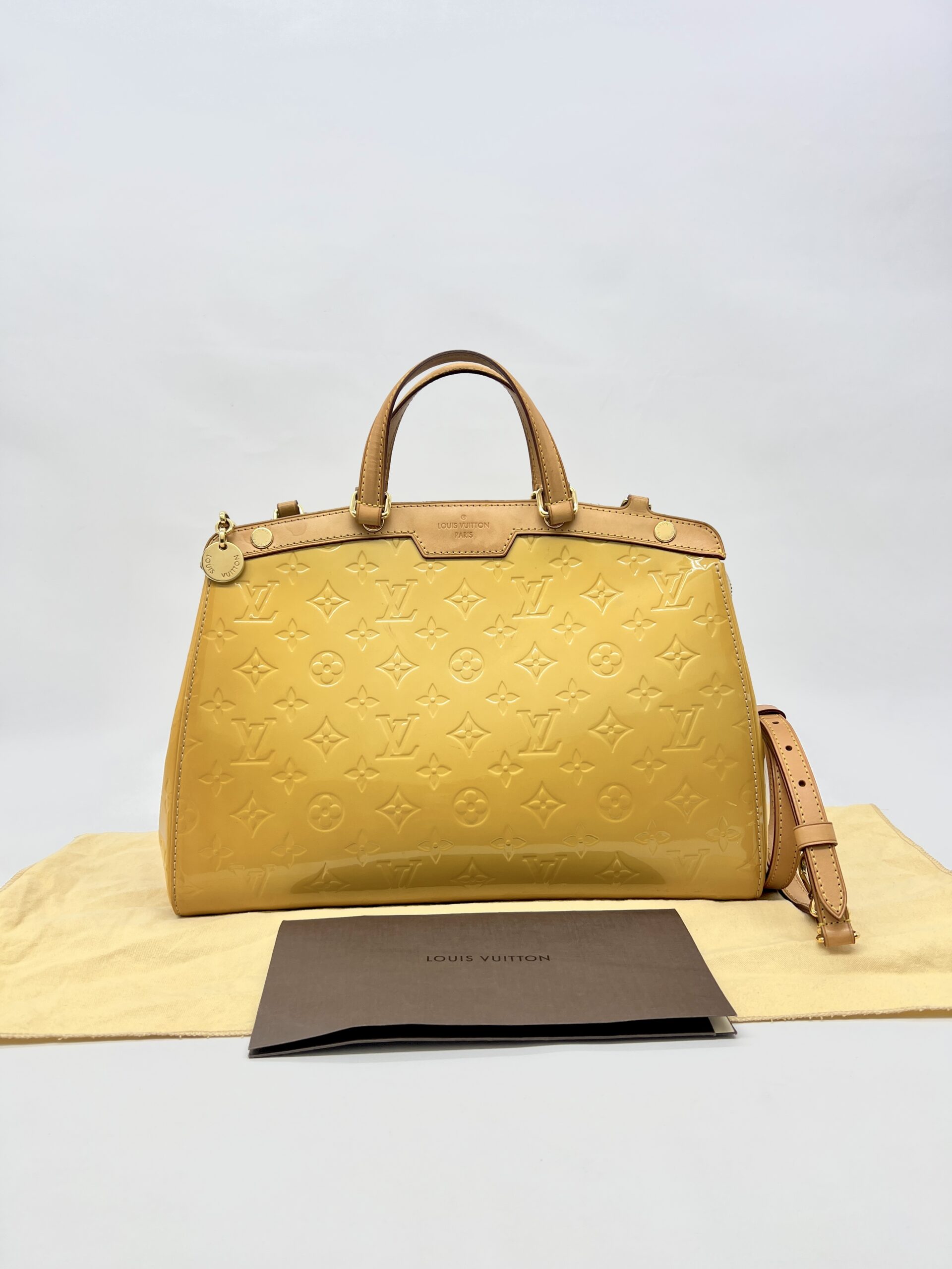 Louis Vuitton Brea MM Vernis Yellow GHW