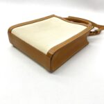 Celine Mini Cabas Canvas White And Tan