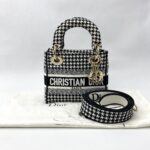 Dior Lady D-Lite Mini Canvas Black White GHW