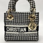 Dior Lady D-Lite Mini Canvas Black White GHW