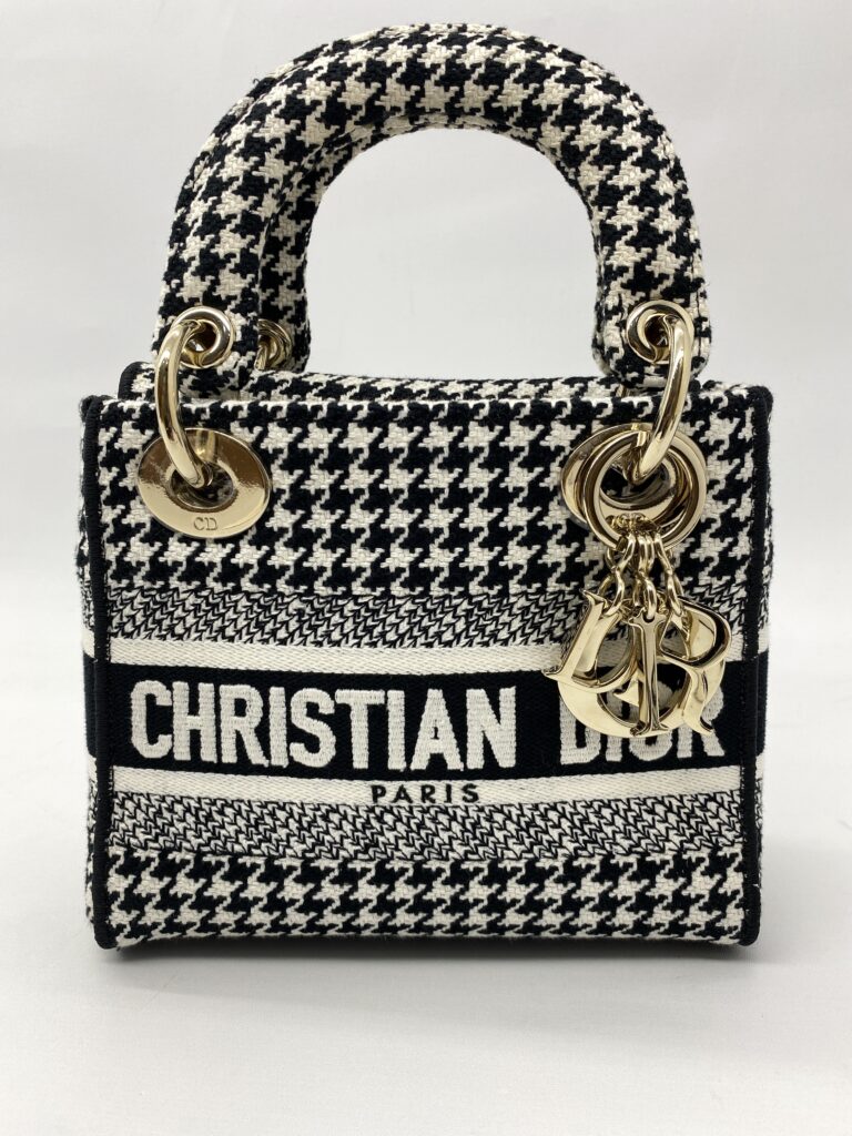 Dior Lady D-Lite Mini Canvas Black White GHW