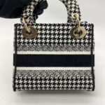 Dior Lady D-Lite Mini Canvas Black White GHW