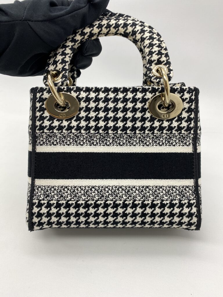 Dior Lady D-Lite Mini Canvas Black White GHW