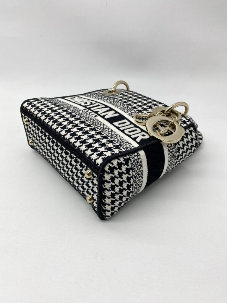 Dior Lady D-Lite Mini Canvas Black White GHW