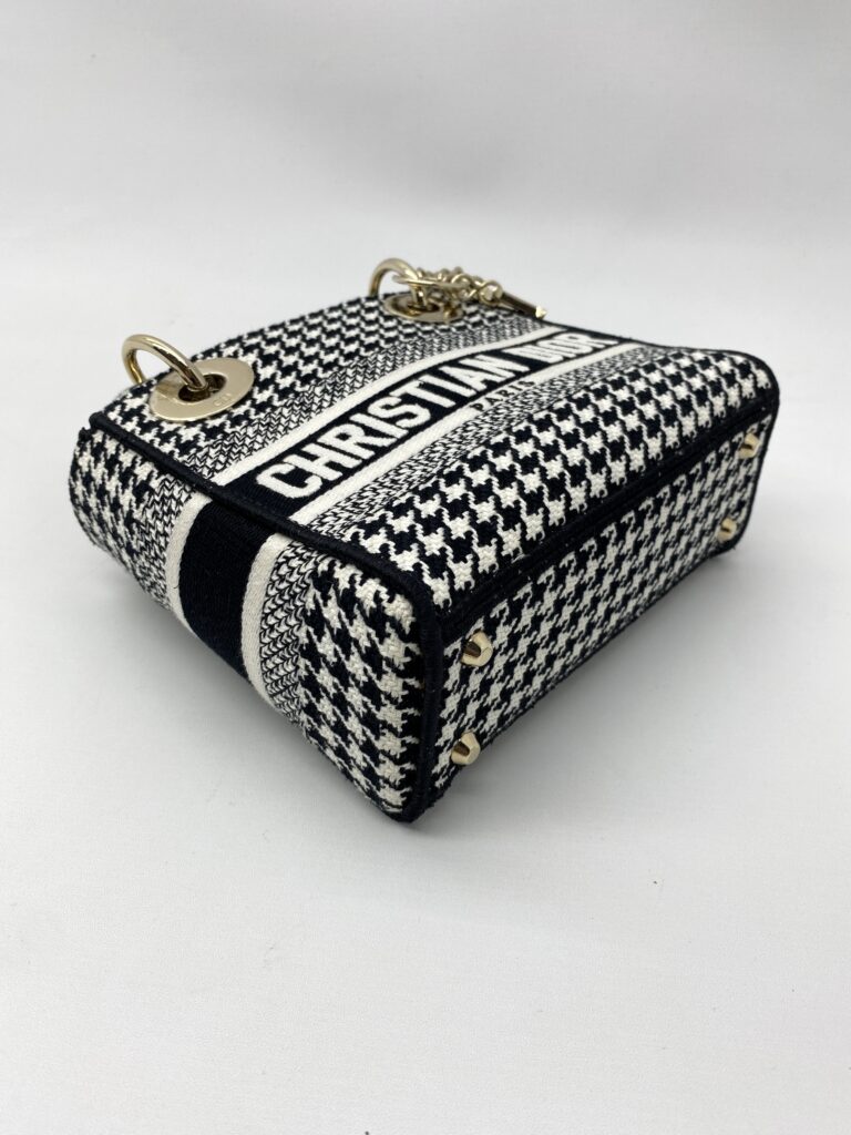 Dior Lady D-Lite Mini Canvas Black White GHW