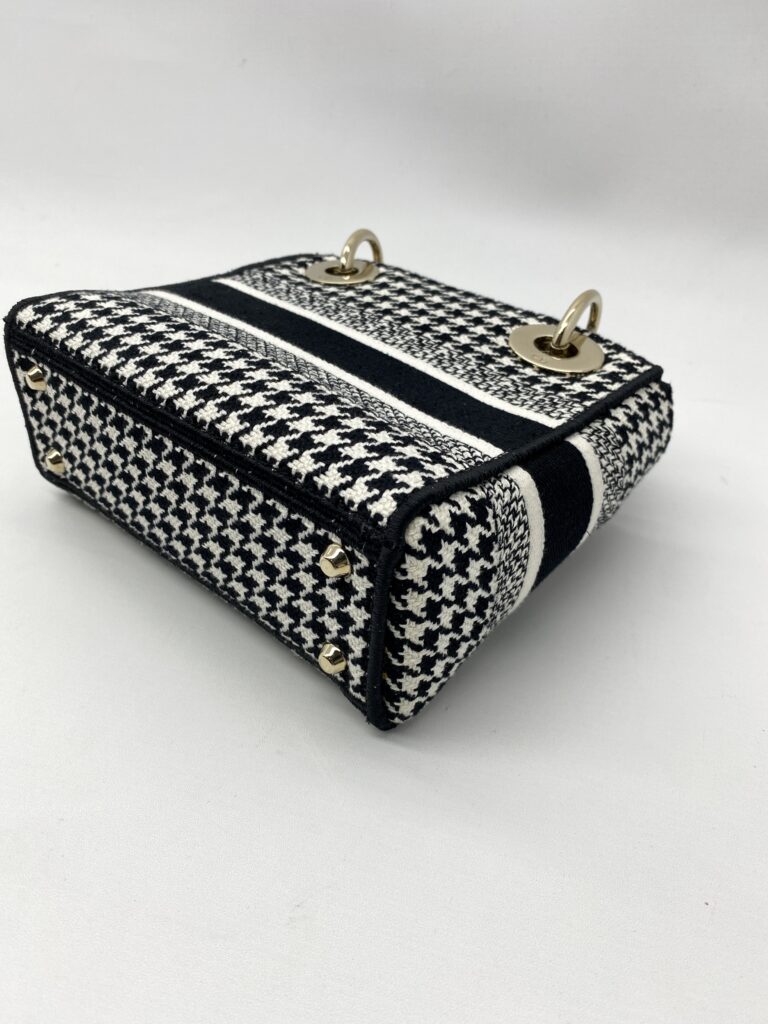 Dior Lady D-Lite Mini Canvas Black White GHW