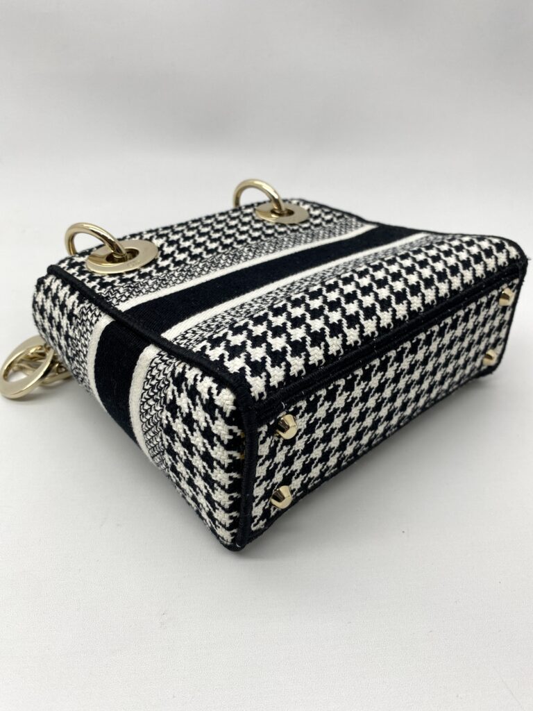 Dior Lady D-Lite Mini Canvas Black White GHW