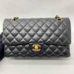 Chanel Medium Classic D Flap Lambskin Black GHW