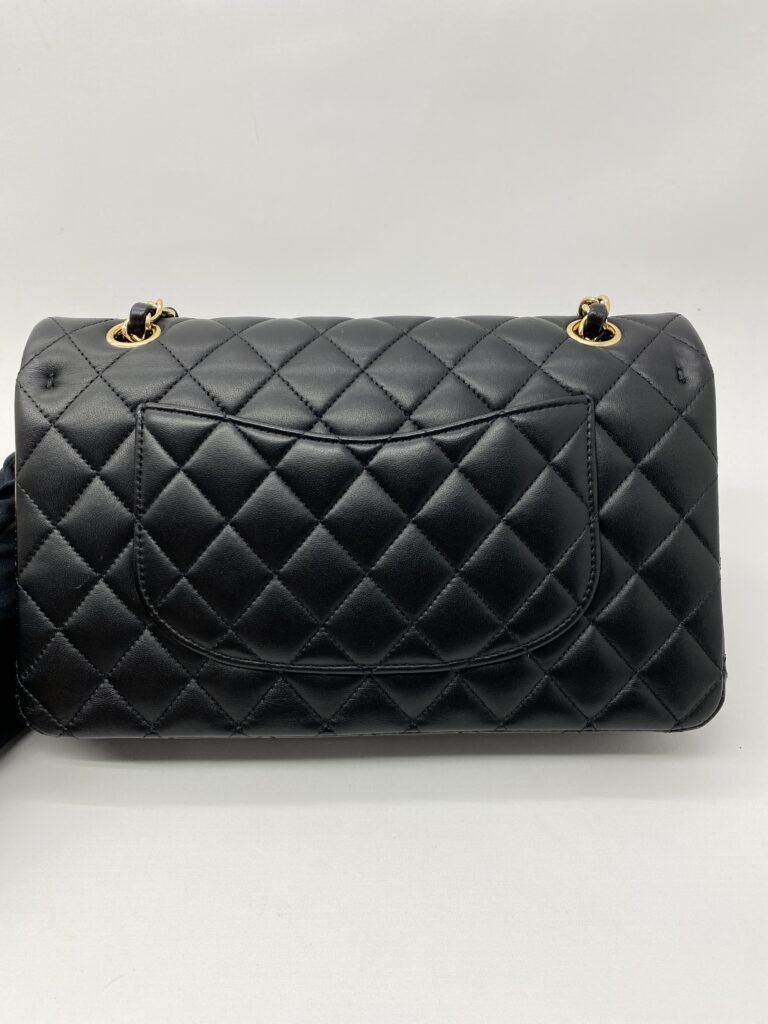 Chanel Medium Classic D Flap Lambskin Black GHW