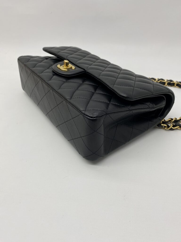 Chanel Medium Classic D Flap Lambskin Black GHW