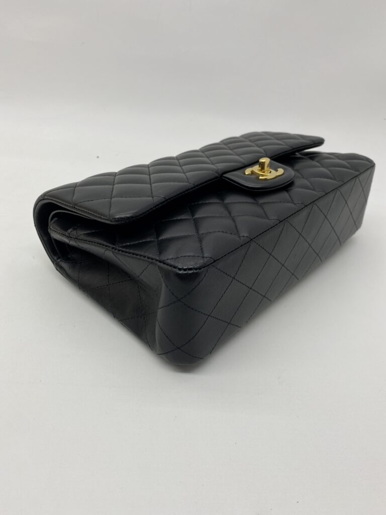 Chanel Medium Classic D Flap Lambskin Black GHW