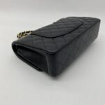 Chanel Medium Classic D Flap Lambskin Black GHW