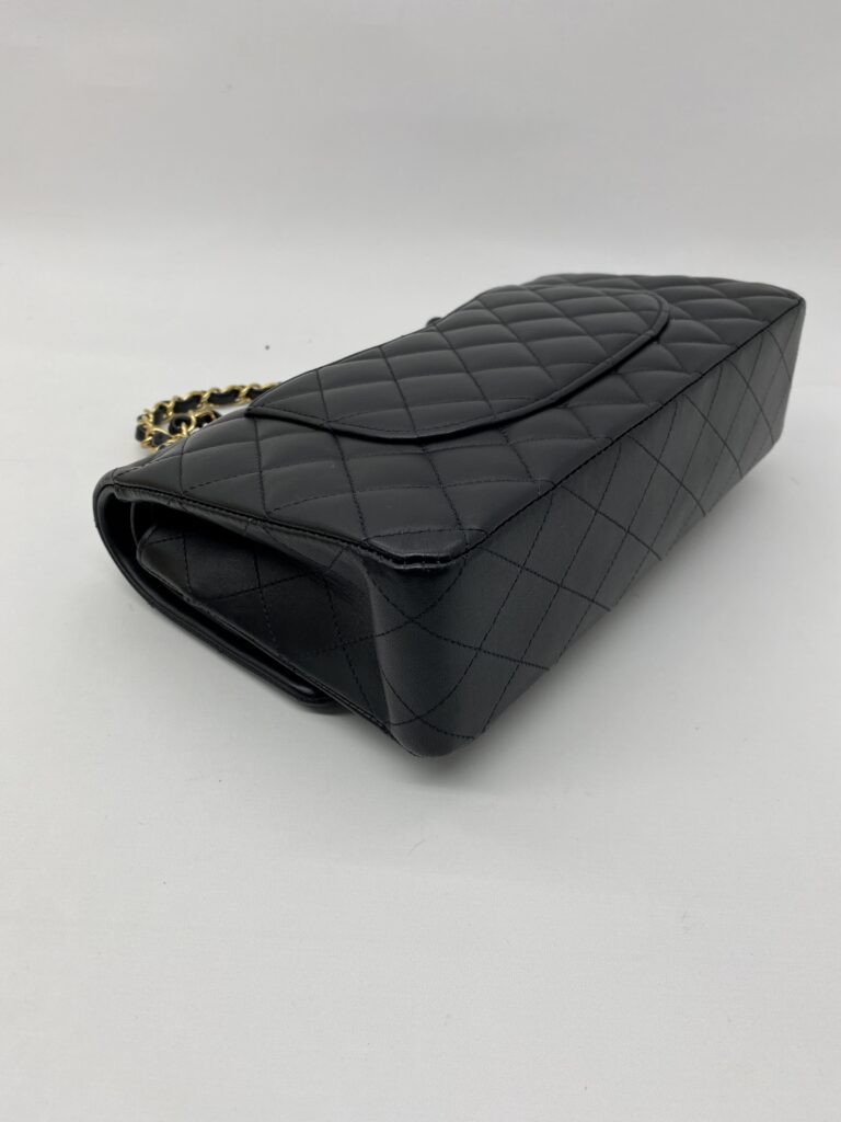 Chanel Medium Classic D Flap Lambskin Black GHW