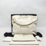 Chanel C22 Small Lambskin White GHW