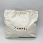 Chanel C22 Small Lambskin White GHW
