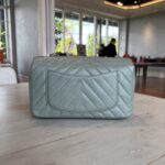 Chanel Mini Rectangel Chevron Green SHW