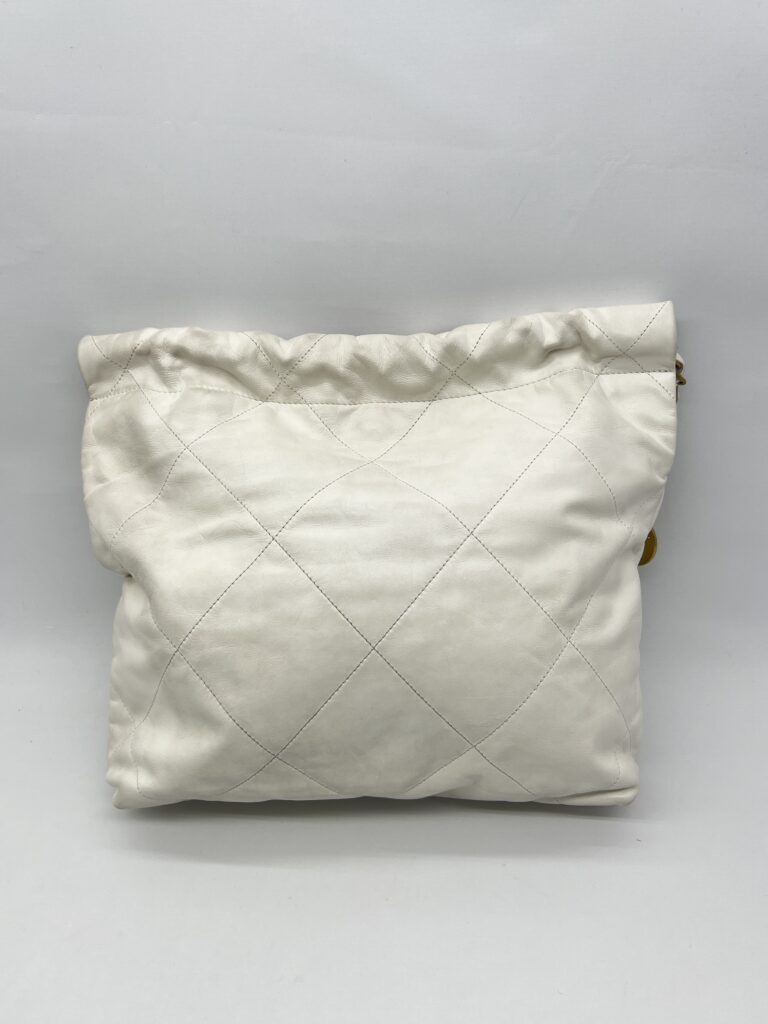 Chanel C22 Small Lambskin White GHW