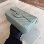 Chanel Mini Rectangel Chevron Green SHW