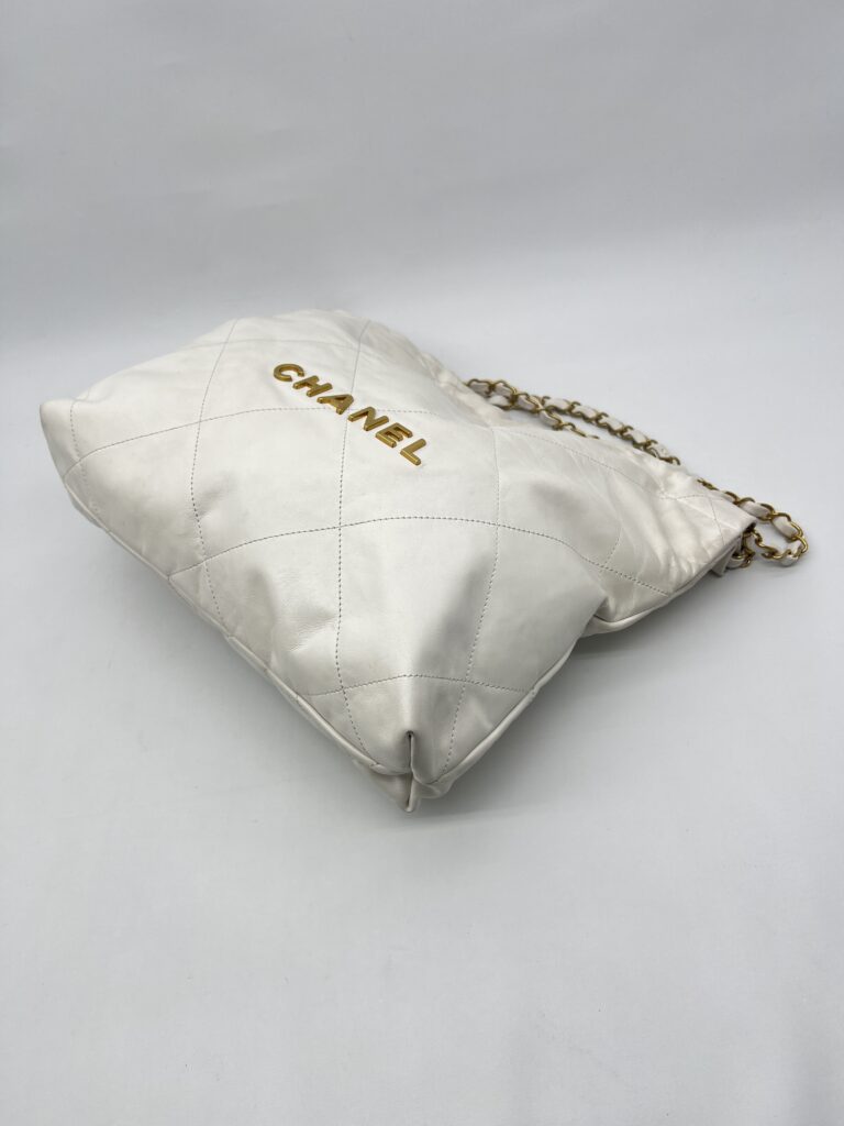 Chanel C22 Small Lambskin White GHW