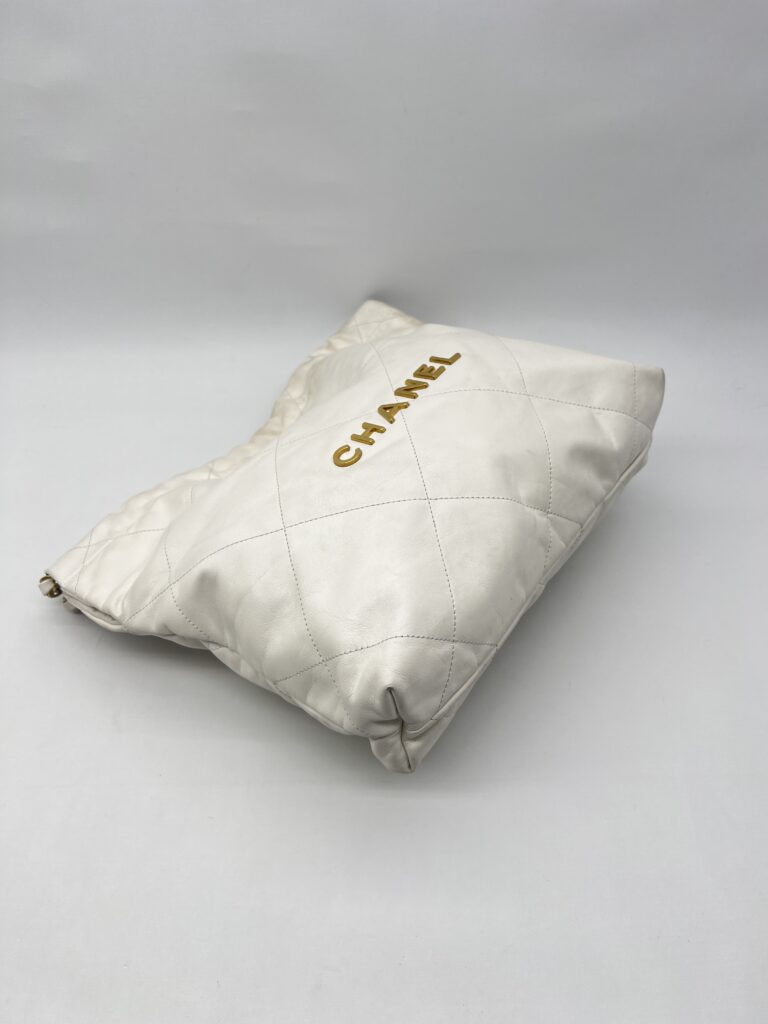 Chanel C22 Small Lambskin White GHW