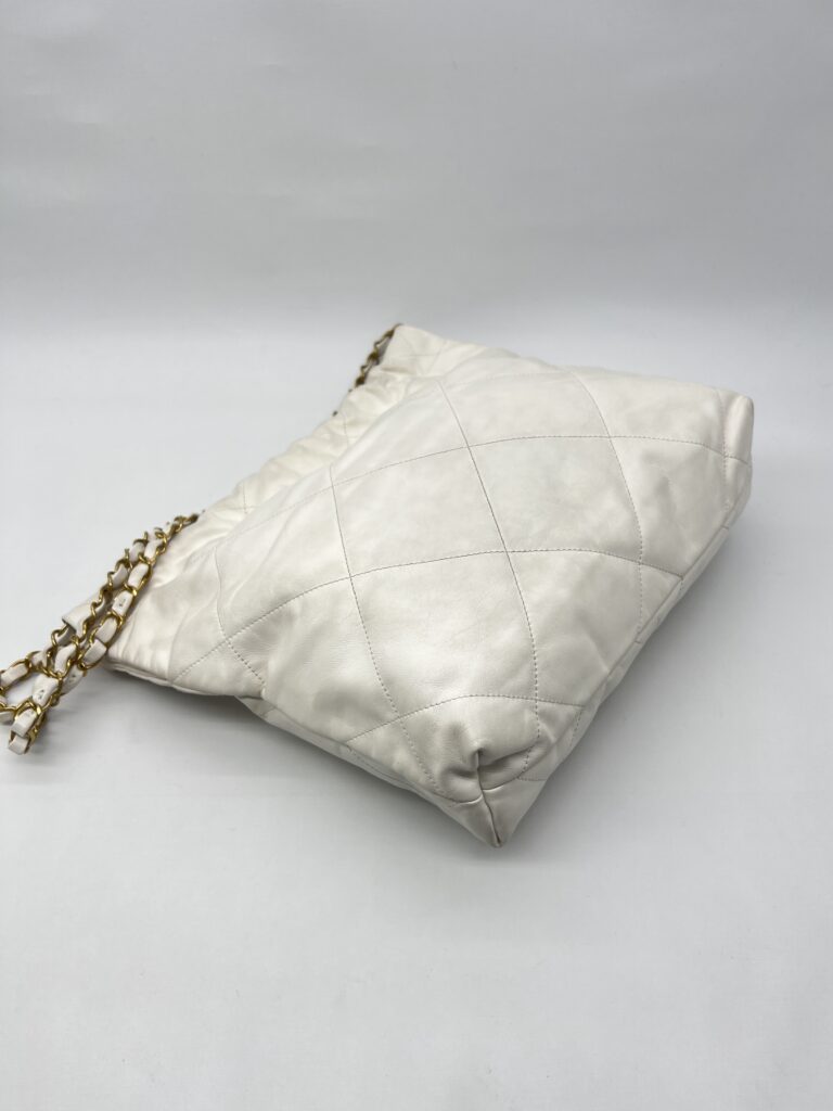 Chanel C22 Small Lambskin White GHW