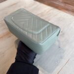 Chanel Mini Rectangel Chevron Green SHW